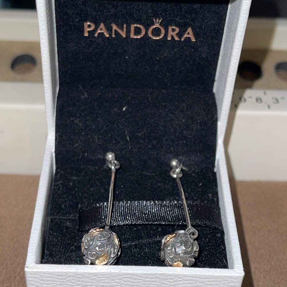 Pandora Retired Tree Of Life Dangle Earrings